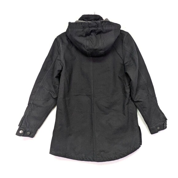 Carhartt Womens Loose Fit Weathered Washed Duck Coat Black Size Small NEW - Picture 10 of 14